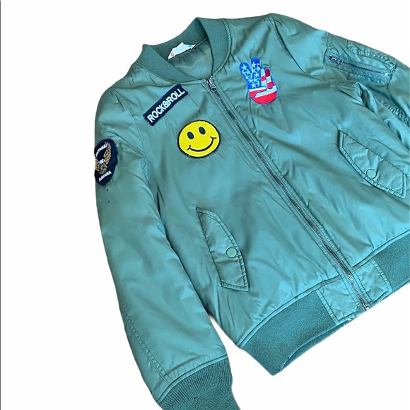 VINTAGE HAVANA*Army Style Khaki Bomber Jacket*XL - Picture 3 of 6